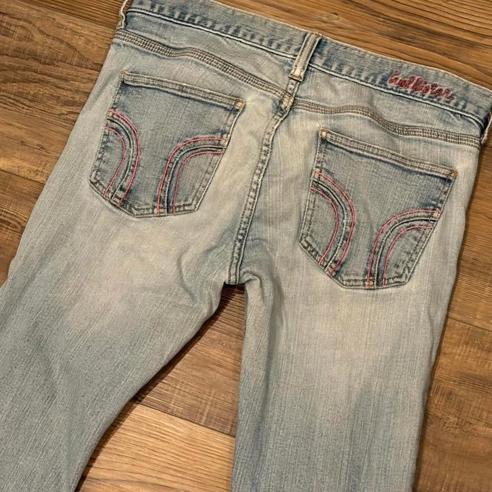 Vintage Y2K HCO Hollister Flare jeans rainbow color accent size 9